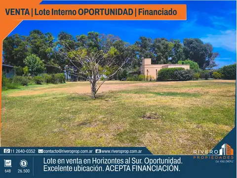 Lote Financiado - Oportunidad - Horizontes al Sur