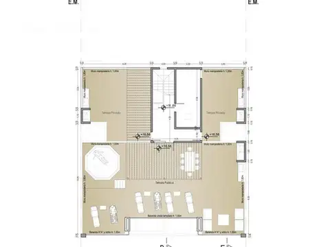 Departamento 2 ambientes con 1 baño