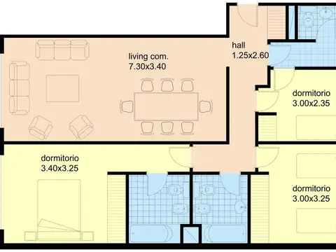 Departamento en Venta de 5 ambientes