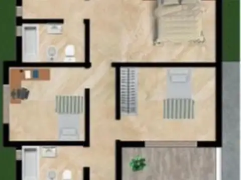 Casa 5 ambientes con 3 baños