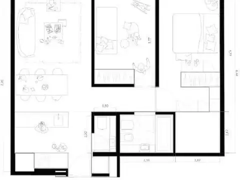 Departamento en Alquiler de 3 ambientes