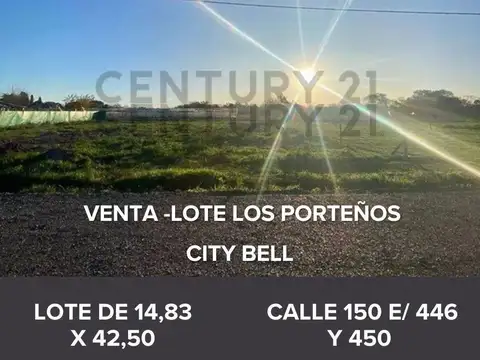 Terreno en Venta 14,63  mts Frente