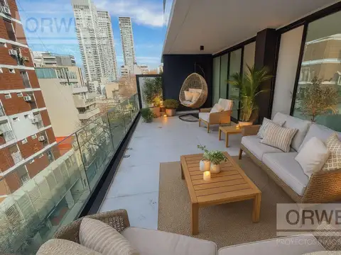 TERRAZA PALERMO H. AMENITIES. SEGURIDAD 24 HS. APTO. PROF.