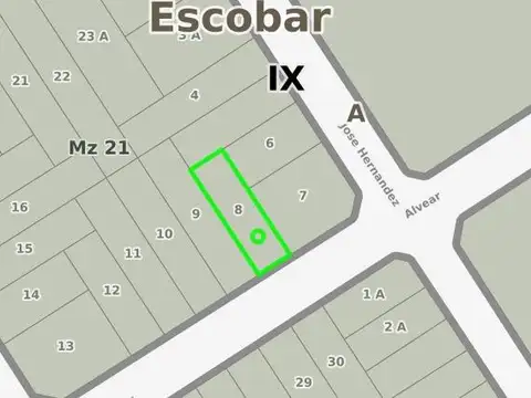 Alvear e/ Eva Perón y José Hernández