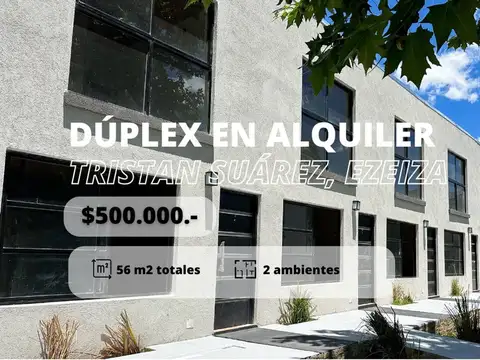 DEPARTAMENTO 2 AMBIENTES ALQUILER TRISTAN SUAREZ