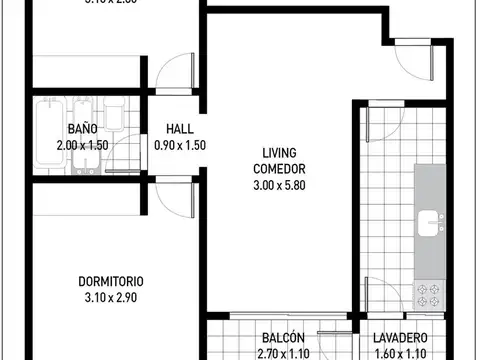 Departamento en Venta de 3 ambientes