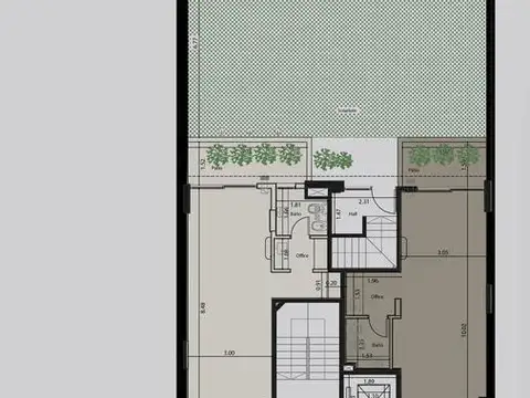 Oficina Monoambiente con 1 baño