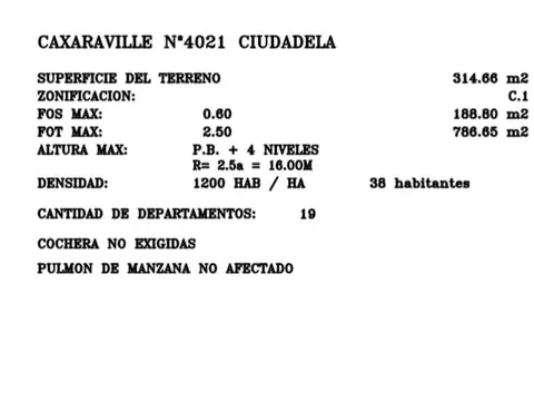 Terreno en Venta en Ciudadela, USD 180.000