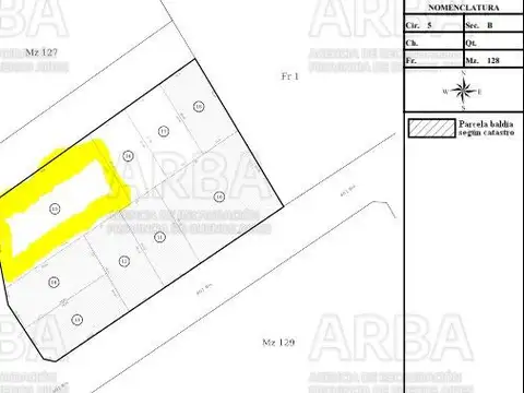 Terreno en Venta de 1287,0 m2