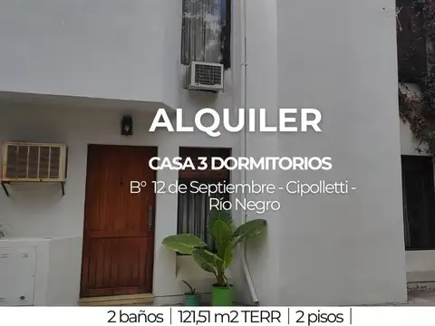 ALQUILER CASA PETIT B° 12 DE SEPTIEMBRE