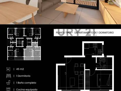 Departamento en Venta de 2 ambientes