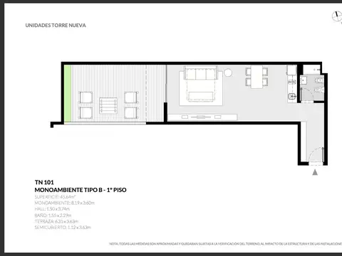 Departamento en Venta en Boedo, USD 92.000