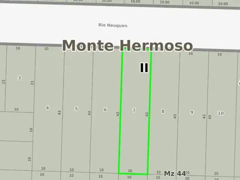 Rio Neuquén e/ Antonio B. Costa y Pedro de Mendoza