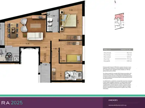 Departamento 4 ambientes con 1 baño