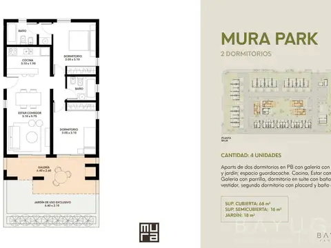 Departamento en Venta de 2 dormitorios