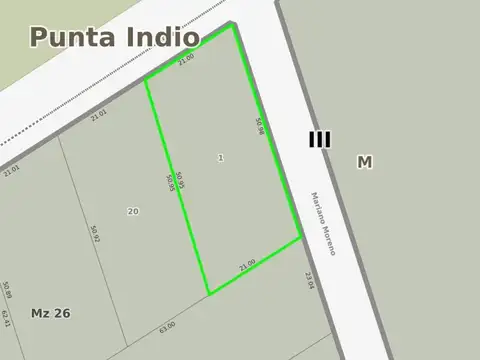 Terreno en Venta 51  mts Fondo