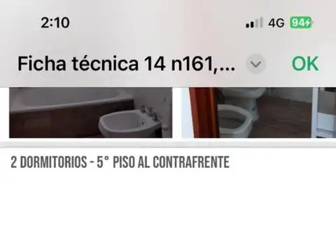 Departamento 3 ambientes con 2 baños