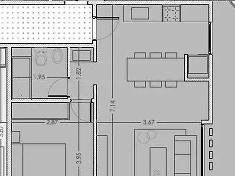 Departamento 2 ambientes con 1 baño