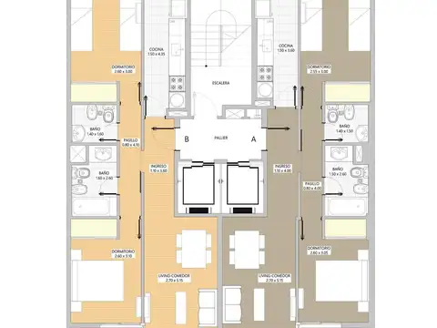 Departamento 3 ambientes con 1 baño