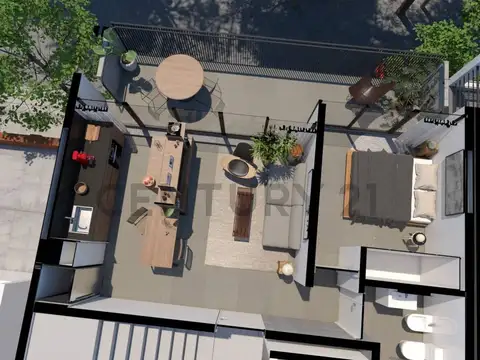 Departamento en Venta de 1 dormitorio