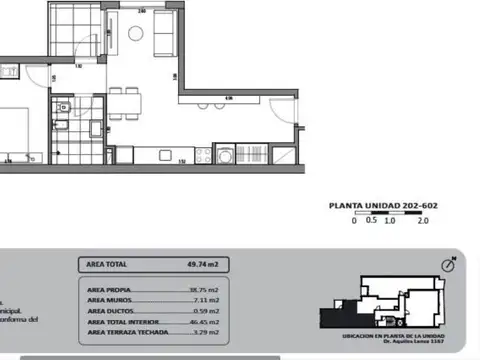 Departamento en Venta de 1 dormitorio