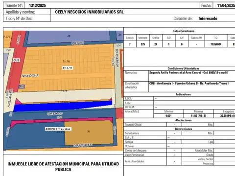 Terreno en Venta de 87,0 m2