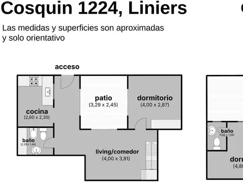 Depto Tipo Casa 4 ambientes con 2 baños