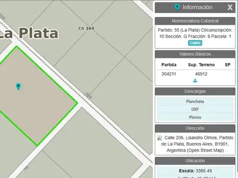 Campo en Venta en Olmos, Lisandro ,ap. [Cod: ]