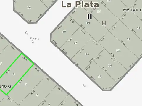 Terreno - Venta - Argentina, Tolosa - Calle 525 bis y 30
