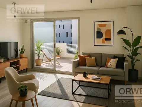 2 Ambientes con TERRAZA en Colegiales  Cochera - Bajas expensas