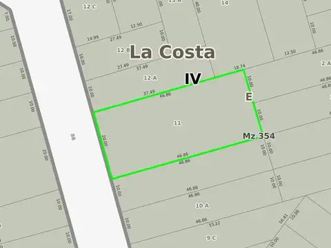 Terreno en Venta 20  mts Frente