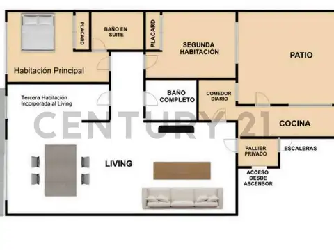 Departamento en Venta en Caballito Sur, USD 220.000