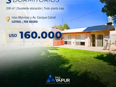 CASA EN VENTA 3 DORM | CATRIEL RIO NEGRO