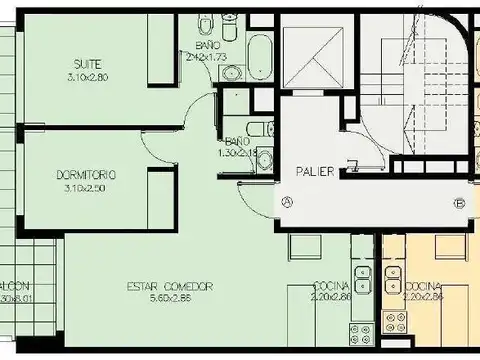 Departamento en Venta de 3 ambientes