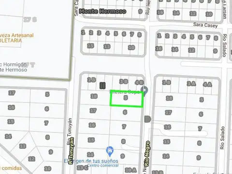 Terreno en venta - 720 mts2 - Monte Hermoso