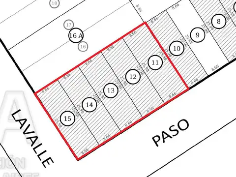 Lotes 255m² Paso y Lavalle, Garin.