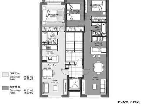 Departamento en Venta de 3 ambientes