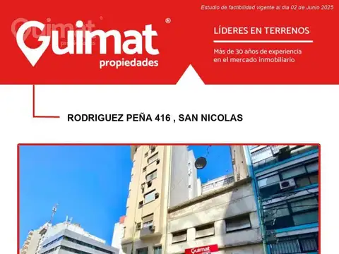 Terreno en Venta en San Nicolás, USD 595.000