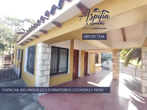 VENTA Casa con 2 Dormitorios Cochera y Parque Elevado – Unquillo Córdoba