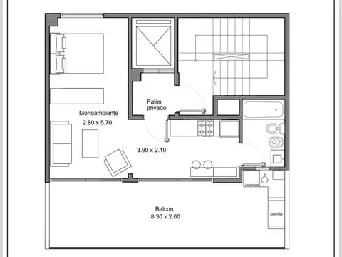 Departamento en Venta con 1 cochera