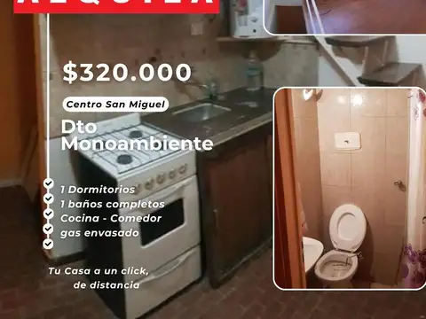 dto dos ambientes en San Miguel