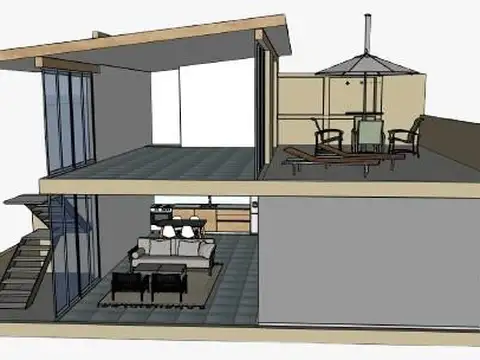 Depto Tipo Casa 3 ambientes con 2 baños