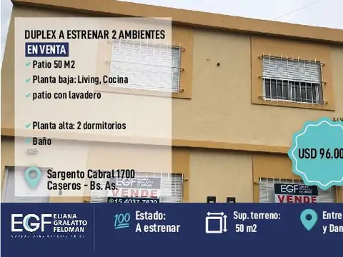 Venta Duplex a estrenar 2 Amb