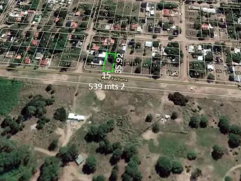 Terreno  venta 15 x 35.92 mts - 539 mts 2 totales- Aguas Verdes