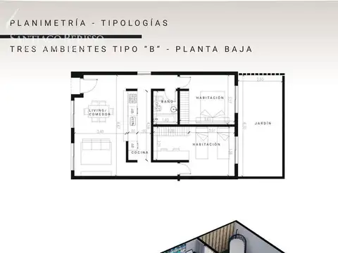 Departamento en Venta de 3 ambientes