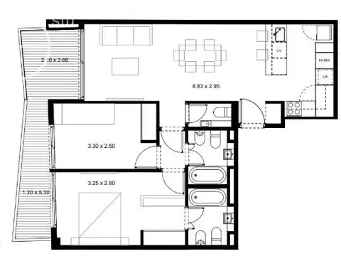 Departamento en venta 3 ambientes en Belgrano a estrenar