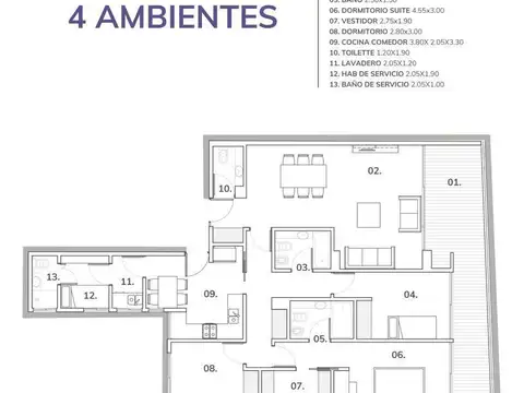 Departamento 2 ambientes con 1 baño