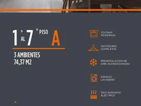 Av. San Martín 4820 5° A Villa del Parque - 3 ambientes con balcón en construcción