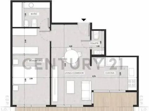 Departamento en Venta de 2 ambientes