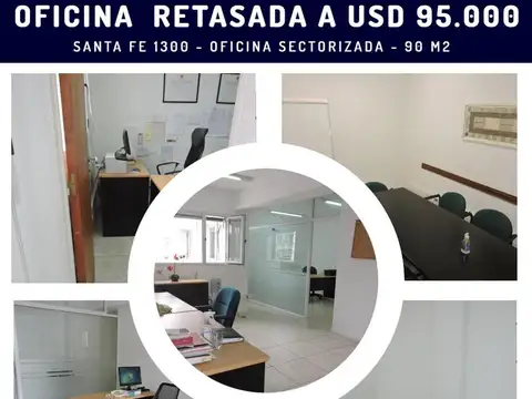 RETASADA - Oficina sectorizada con privados - Santa Fe 1312 04-04